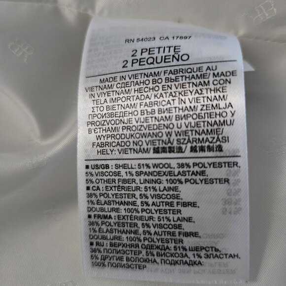 Banana Republic Equestrian Style Jacket SZ 2P Speckled Gray - Picture 10 of 11